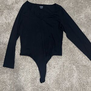 Victoria’s Secret Pink Black Long Sleeve Bodysuit
